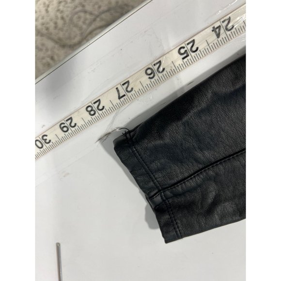 Lysse Faux Vegan Leather Leggings Women S Black High Waist Skinny Tummy Control - Picture 7 of 7